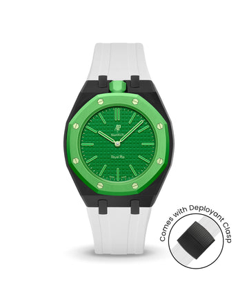 Swatch x AP Royal Pop — Black case, White strap — Delugs
