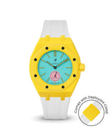 Swatch x AP Royal Pop — Yellow case, White strap — Delugs