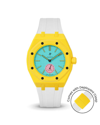 Swatch x AP Royal Pop — Yellow case, White strap — Delugs
