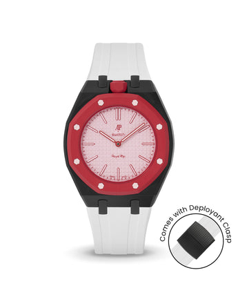 Swatch x AP Royal Pop — Black case, White strap — Delugs