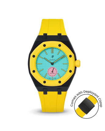 Swatch x AP Royal Pop — Black case, Yellow strap — Delugs