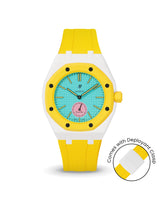 Swatch x AP Royal Pop — White case, Yellow strap — Delugs