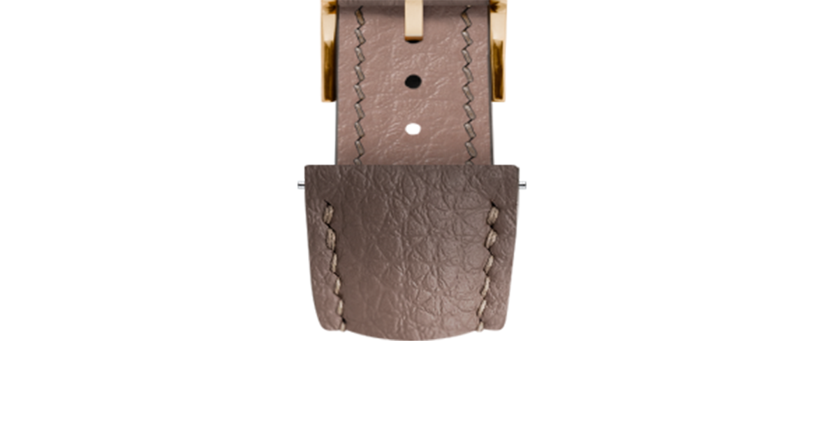 サブリマージュ　レクストレ　デュオ　サンプル Taupe Rubberised Leather (Togo) Signature Strap - Handcrafted