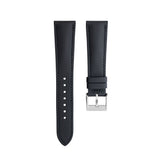 Delugs Overstock: Black Rubberised Leather (Smooth) Signature Strap Handcrafted Leather Watch Strap
