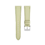 Delugs Sage Green Rubberised Leather (Smooth) Slim Strap Handcrafted Leather Watch Strap