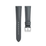 Delugs Grey Rubberised Leather (Togo) Signature Strap Handcrafted Leather Watch Strap