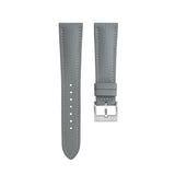 Delugs Light Grey Rubberised Leather (Togo) Signature Strap Handcrafted Leather Watch Strap