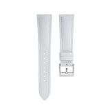 Delugs White Rubberised Leather (Togo) Signature Strap Handcrafted Leather Watch Strap