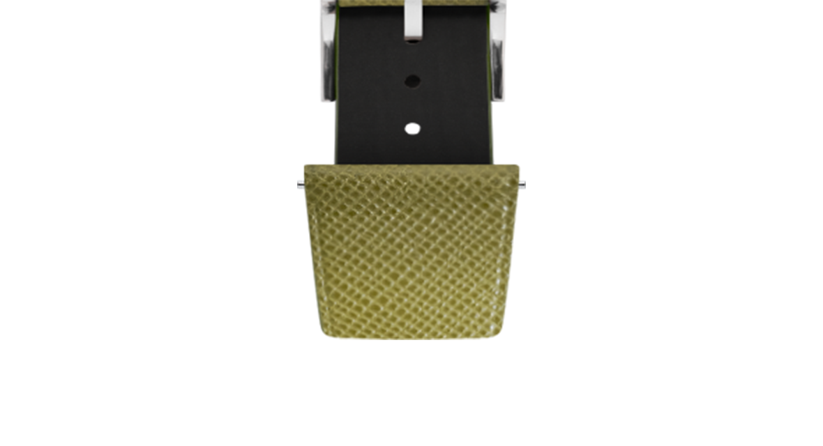 Army Green Saffiano Stitchless Strap - Handcrafted Leather Watch
