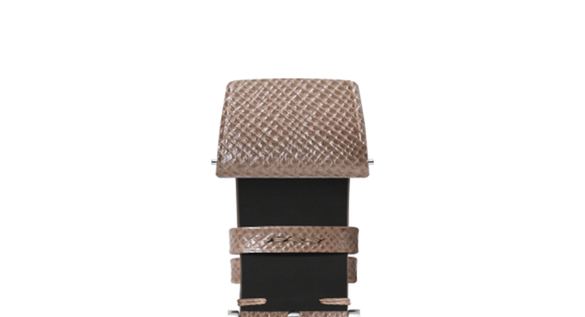 Taupe Saffiano Stitchless Strap - Handcrafted Leather Watch Strap