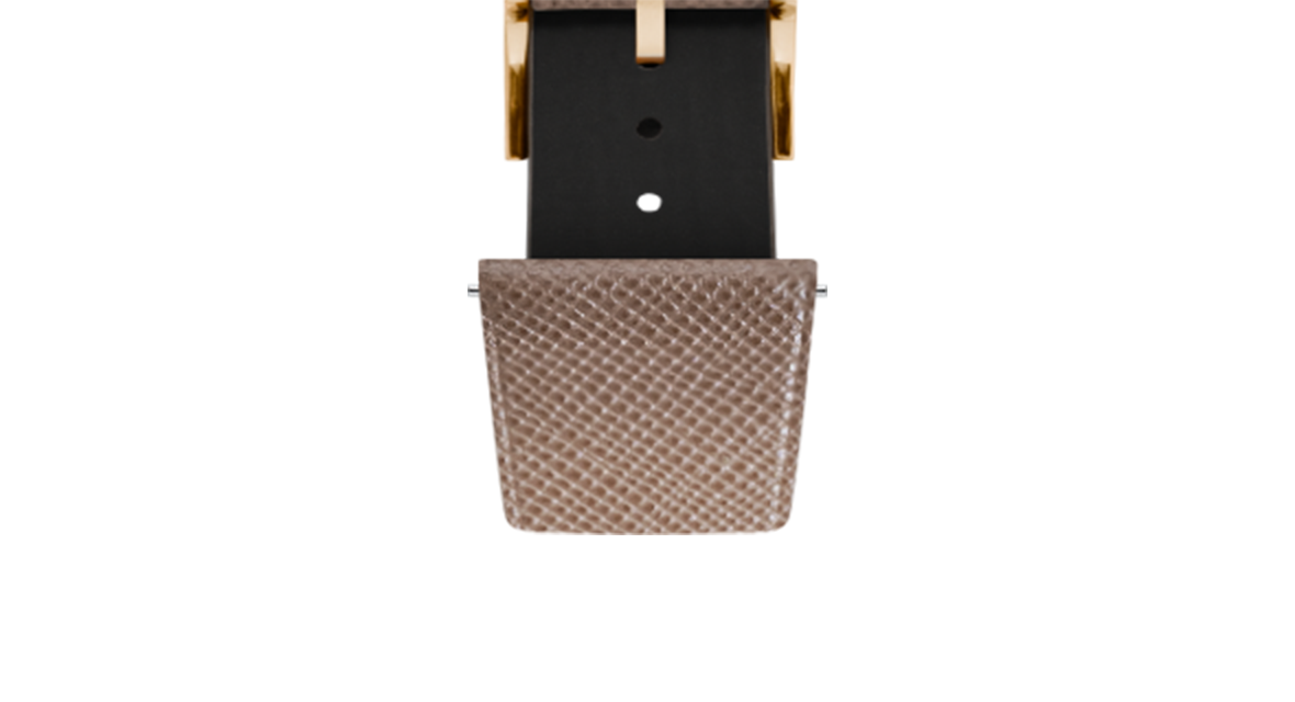Taupe Saffiano Stitchless Strap - Handcrafted Leather Watch Strap