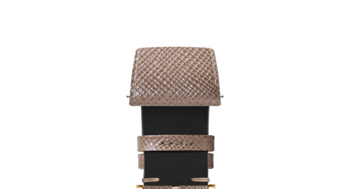 Taupe Saffiano Stitchless Strap - Handcrafted Leather Watch Strap