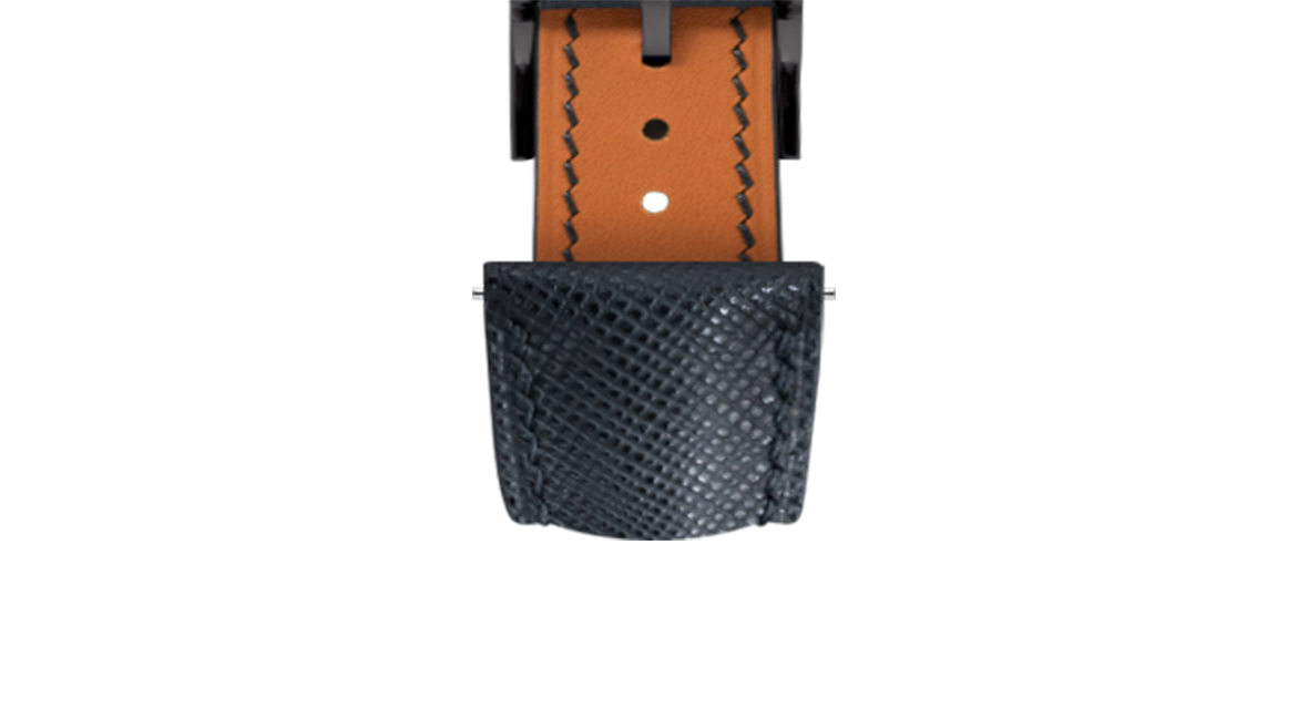 Prime ブラック ハンドル Black Saffiano Signature Strap - Handcrafted Leather Watch Strap