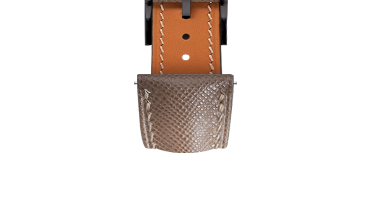 Taupe Saffiano Signature Strap - Handcrafted Leather Watch Strap