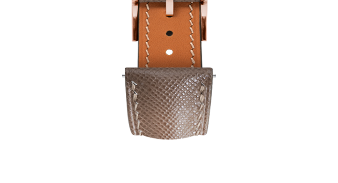 Taupe Saffiano Signature Strap - Handcrafted Leather Watch Strap