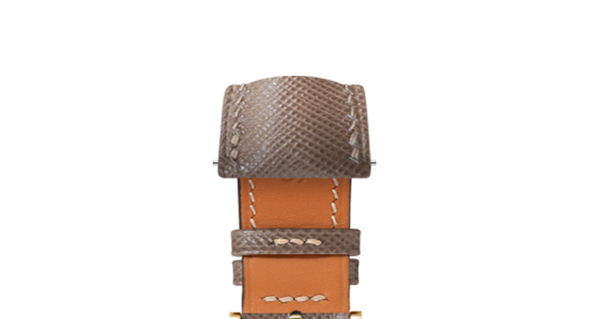 Taupe Saffiano Signature Strap - Handcrafted Leather Watch Strap