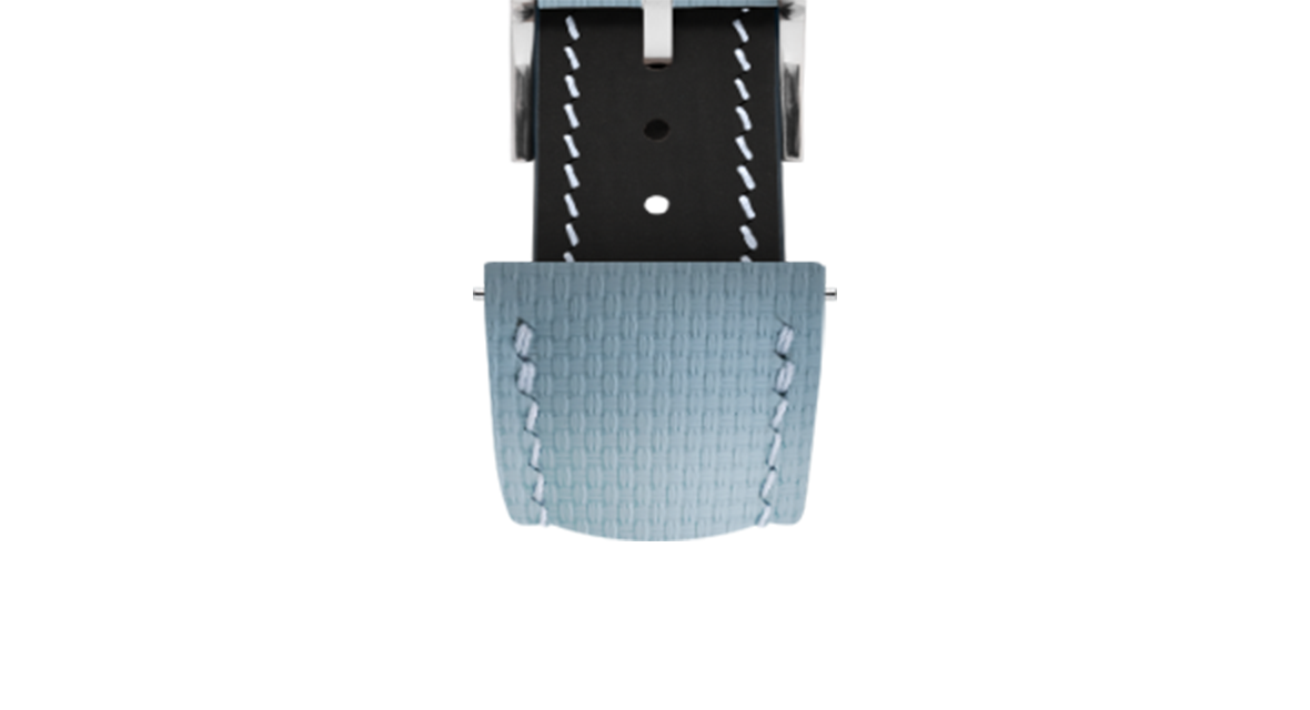 Baby Blue Sailcloth Signature Strap - Handcrafted Leather Watch Baby Blue Sailcloth Signature Strap - Handcrafted Leather Watch