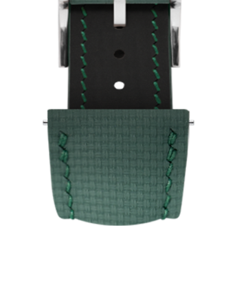 Emerald Green Sailcloth Signature Strap - Handcrafted Leather