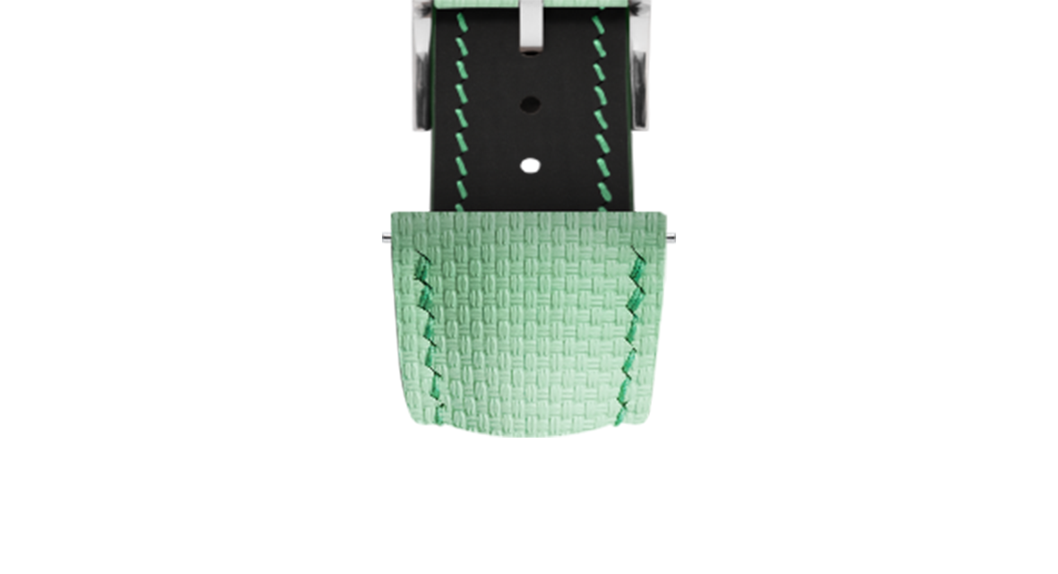 Mint Green Sailcloth Signature Strap - Handcrafted Leather Watch