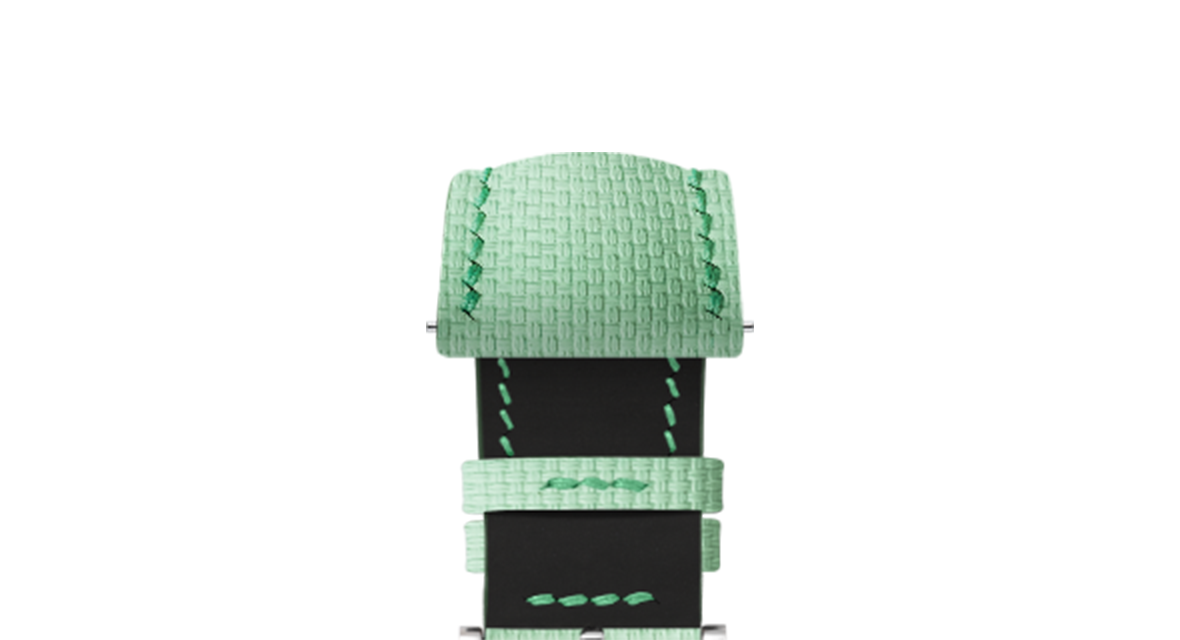 Mint Green Sailcloth Signature Strap - Handcrafted Leather Watch