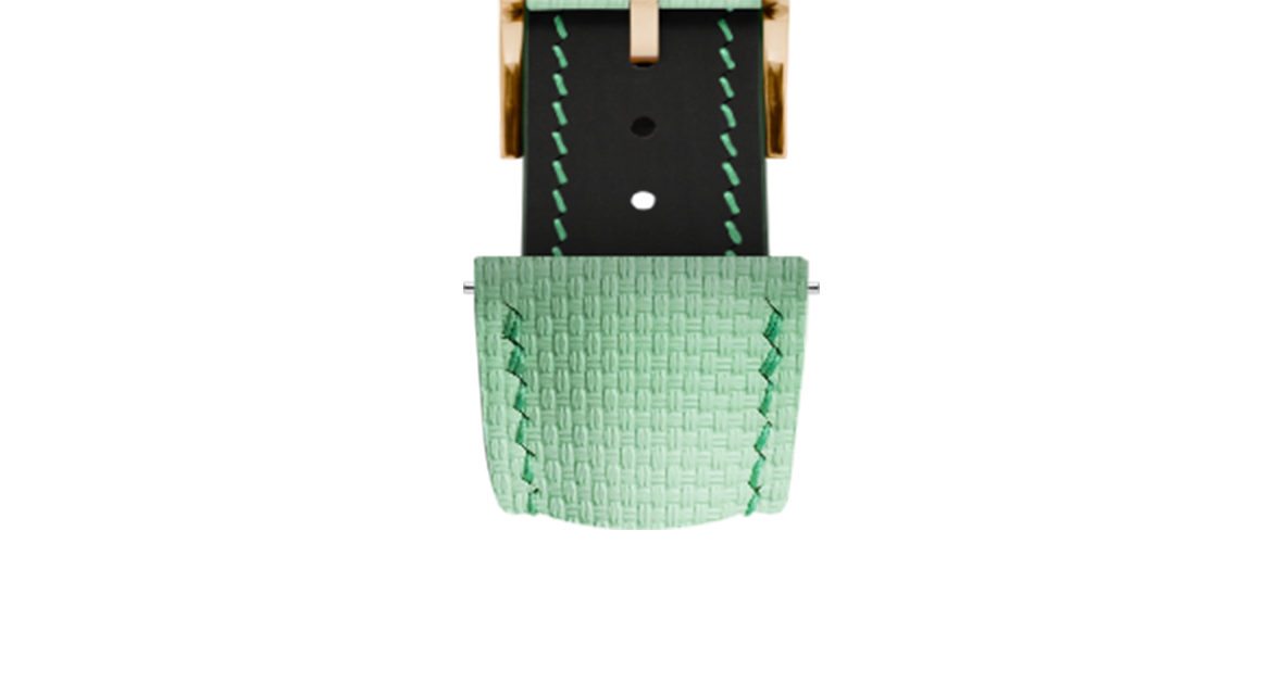 Mint Green Sailcloth Signature Strap - Handcrafted Leather Watch