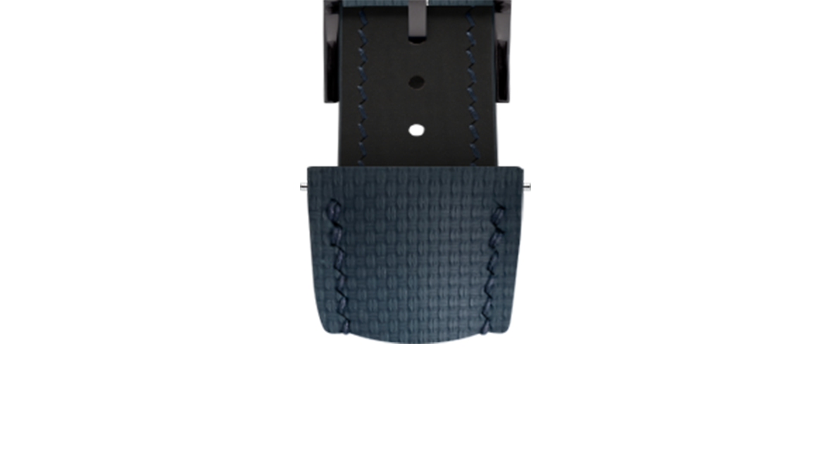 Navy Sailcloth Signature Strap - Handcrafted Leather Watch Strap