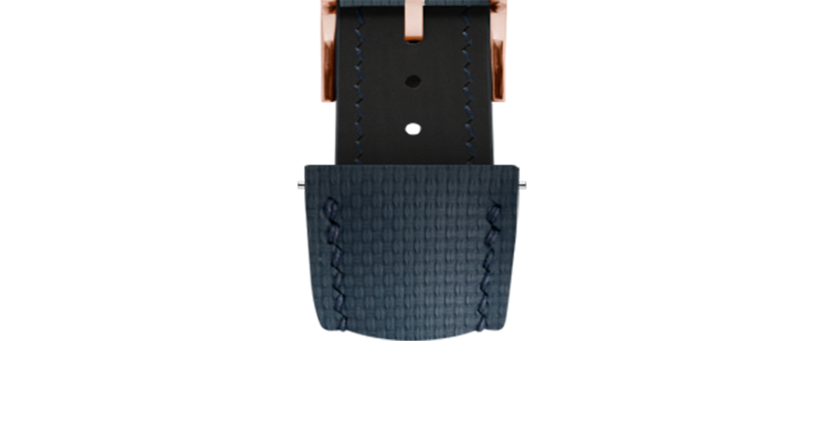 Navy Sailcloth Signature Strap - Handcrafted Leather Watch Strap
