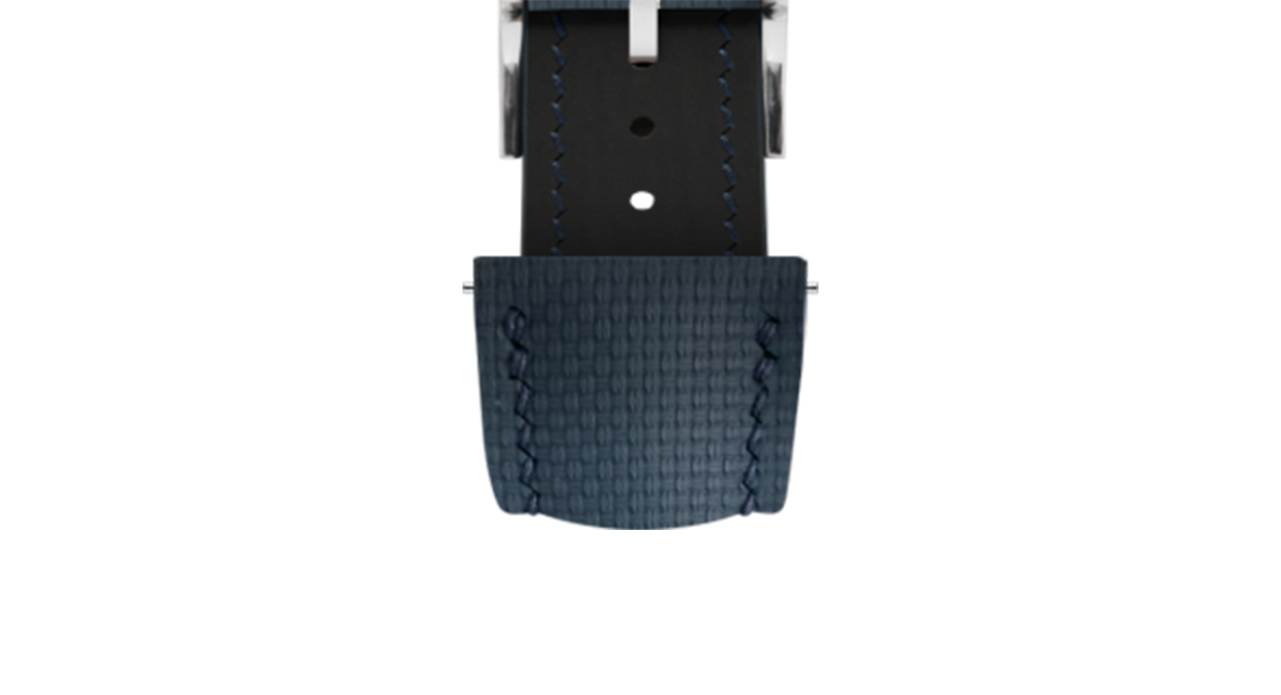 delugs セイルクロス　ラバー　ベルト 　ネイビー Navy Sailcloth Signature Strap - Handcrafted Leather Watch Strap