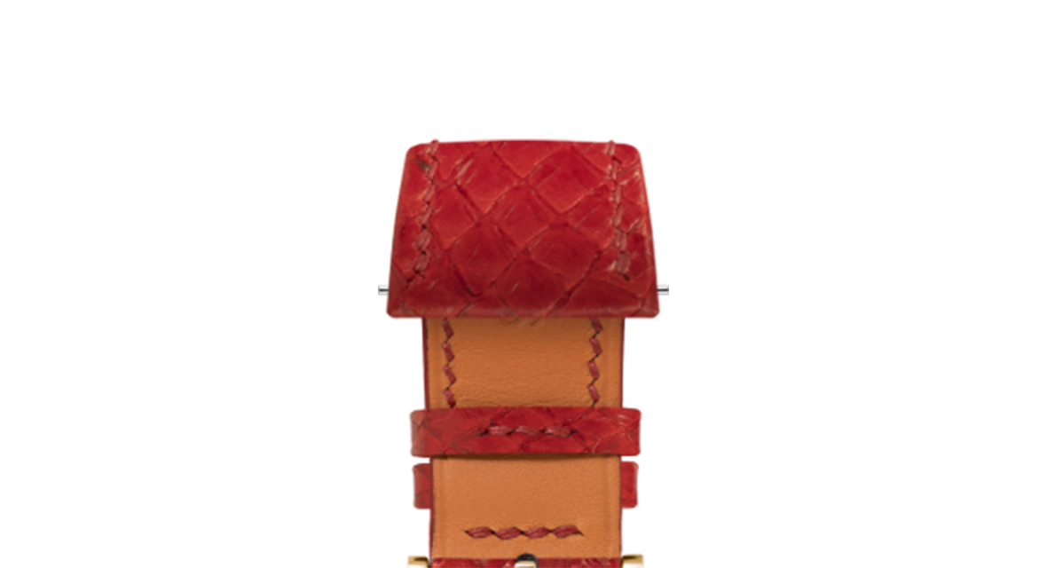 Ruby Salmon Slim Strap - Handcrafted Leather Watch Strap · 17-22mm