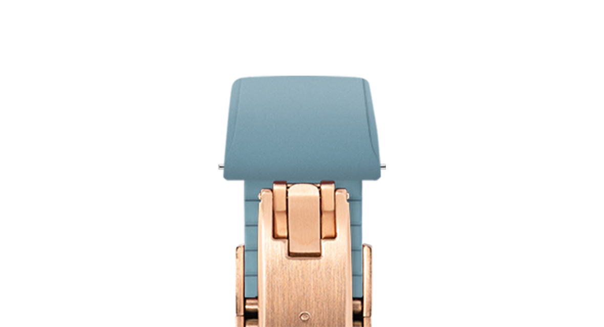 Baby Blue CTS Rubber Strap for Cartier Santos de Cartier - Rubber