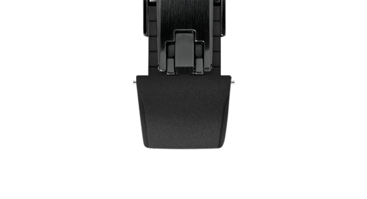 Black CTS Rubber Strap for Cartier Santos de Cartier - Rubber
