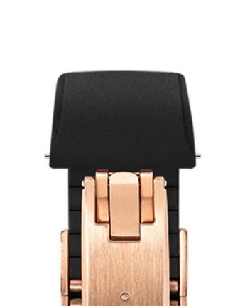 Black CTS Rubber Strap for Cartier Santos de Cartier - Rubber