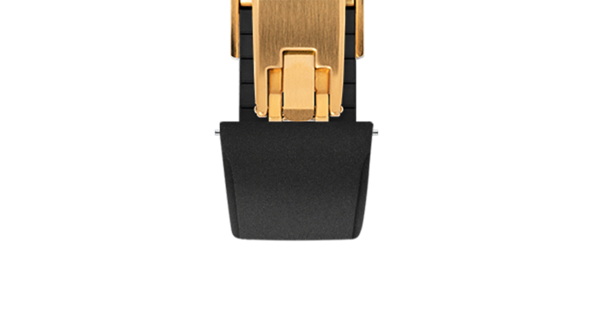 Black CTS Rubber Strap for Cartier Santos de Cartier - Rubber