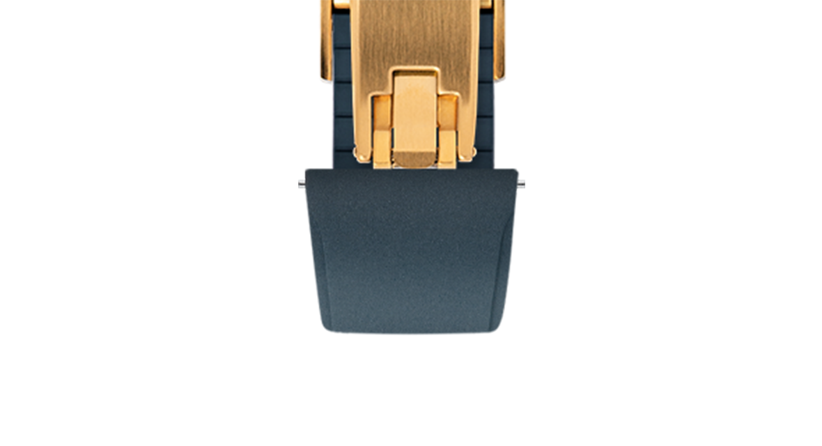 Navy CTS Rubber Strap for Cartier Santos de Cartier - Rubber Watch