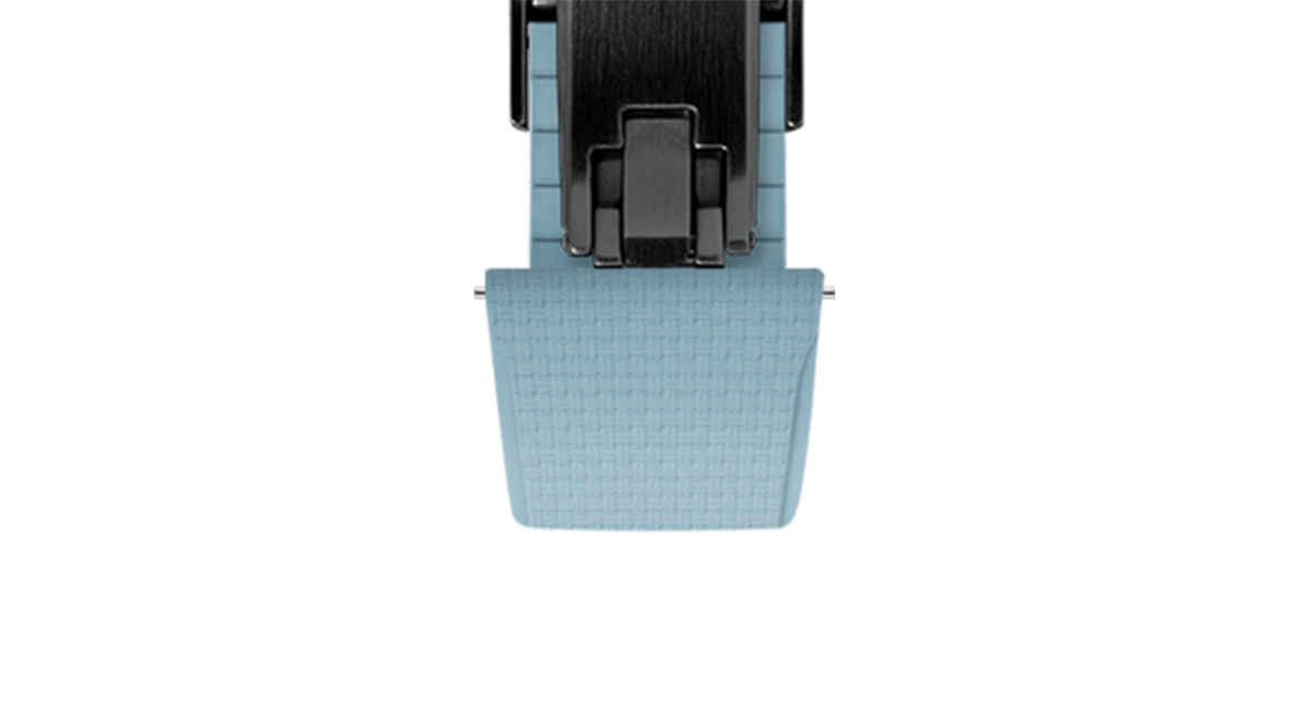 Baby Blue Sailcloth CTS Rubber Strap for Cartier Santos de Cartier