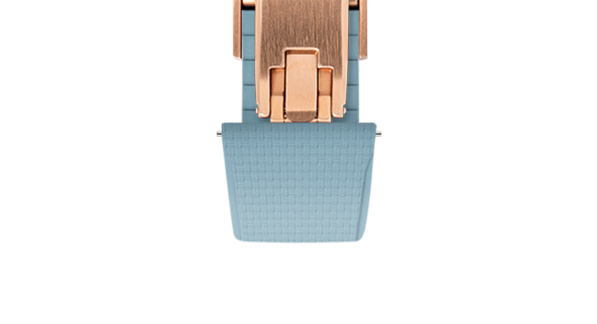 Baby Blue Sailcloth CTS Rubber Strap for Cartier Santos de Cartier