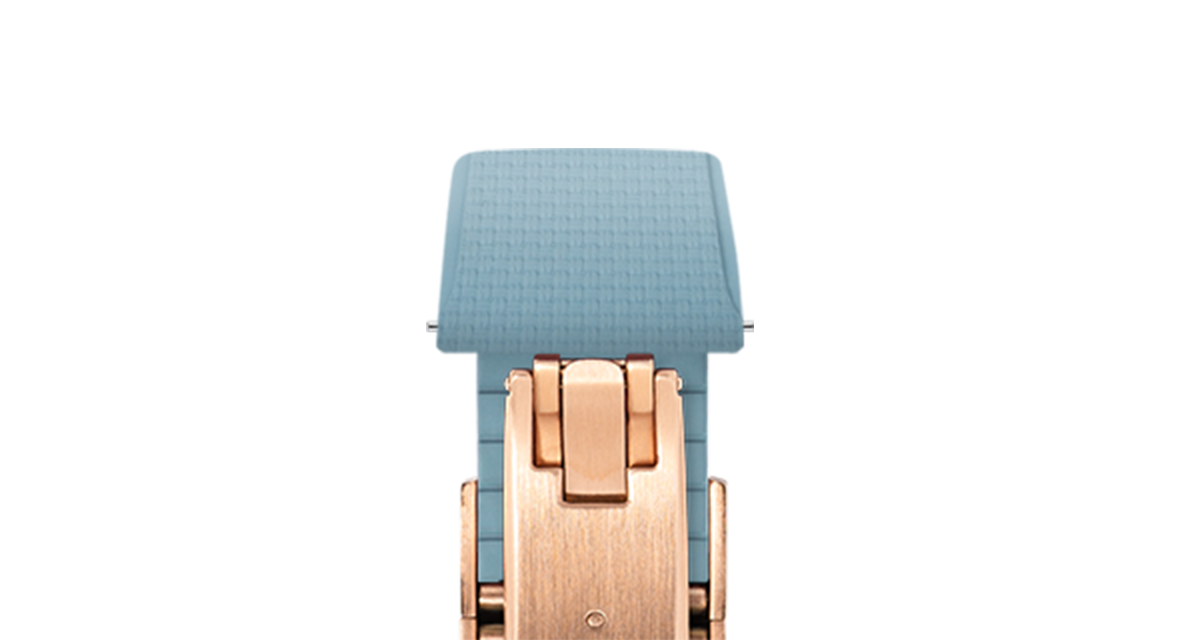 Baby Blue Sailcloth CTS Rubber Strap for Cartier Santos de Cartier