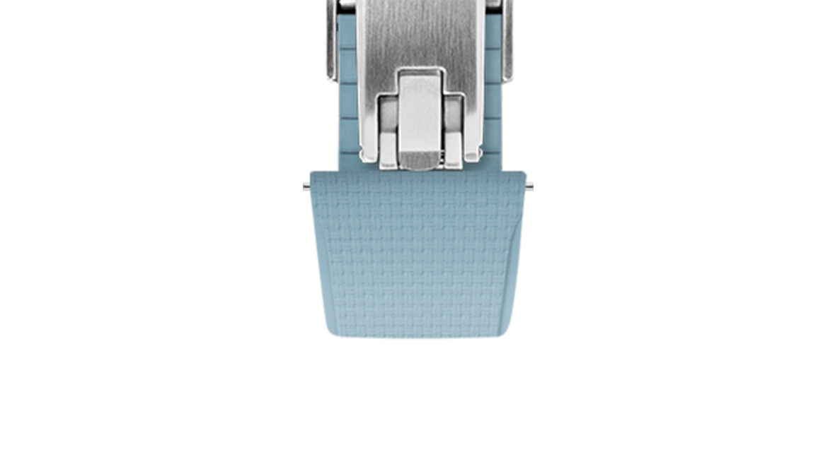 Baby Blue Sailcloth CTS Rubber Strap for Cartier Santos de Cartier