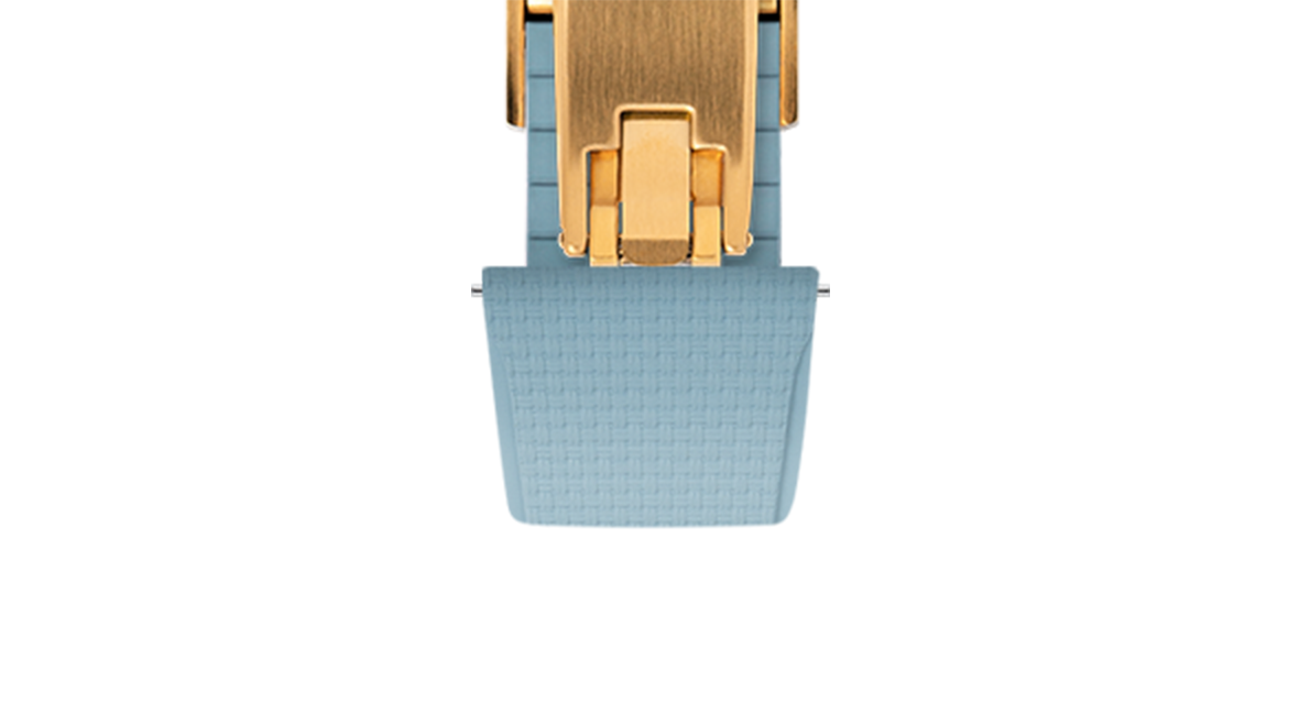 Baby Blue Sailcloth CTS Rubber Strap for Cartier Santos de Cartier