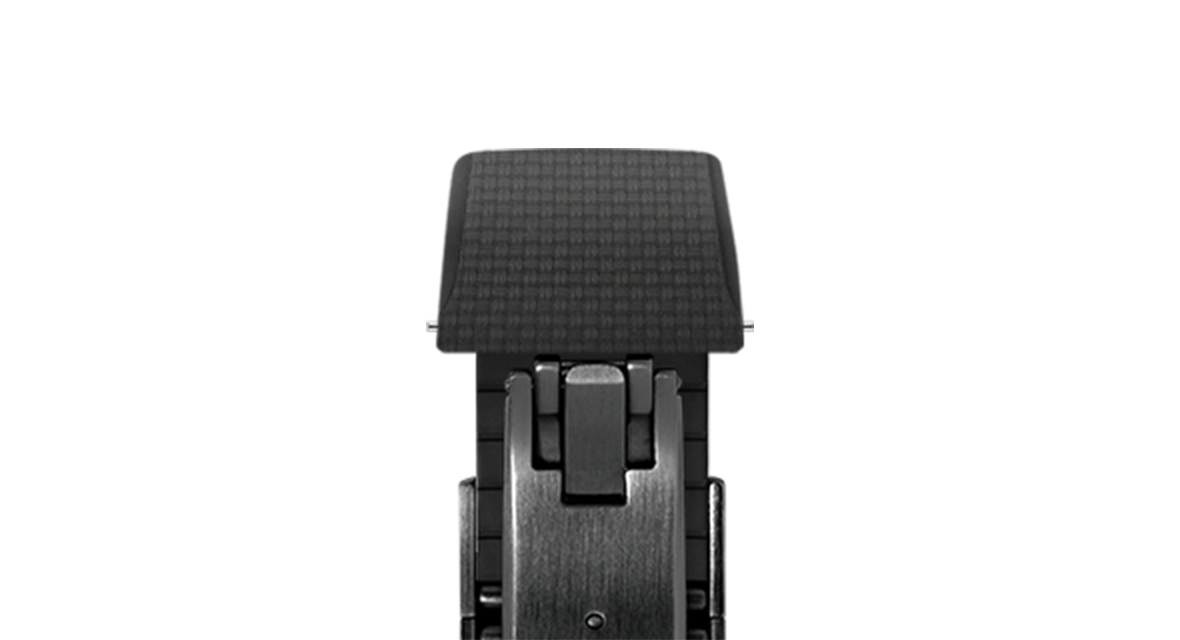 Black Sailcloth CTS Rubber Strap for Cartier Santos de Cartier
