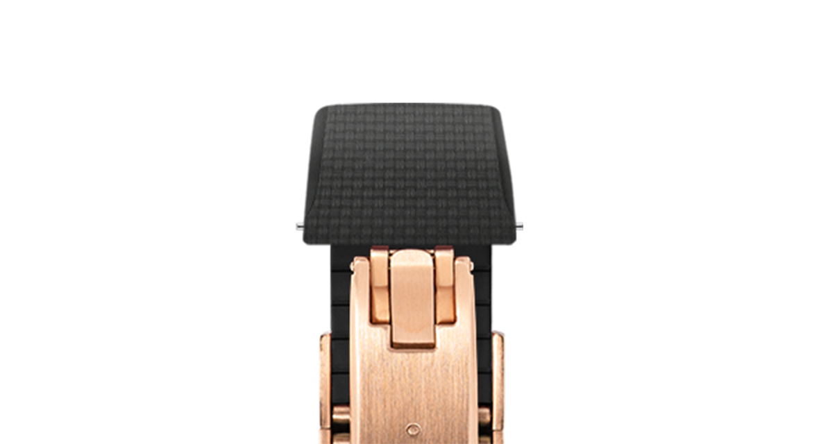 Black Sailcloth CTS Rubber Strap for Cartier Santos de Cartier