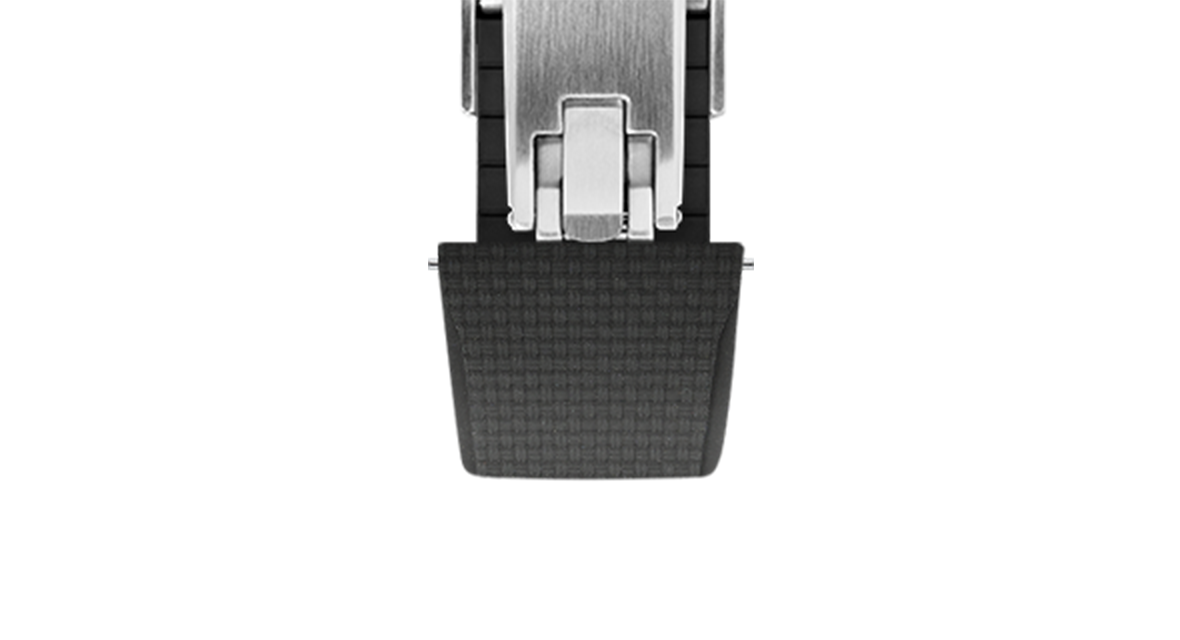Black Sailcloth CTS Rubber Strap for Cartier Santos de Cartier