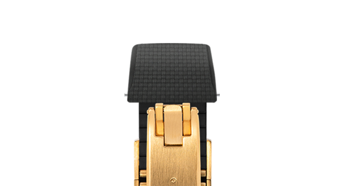 Black Sailcloth CTS Rubber Strap for Cartier Santos de Cartier