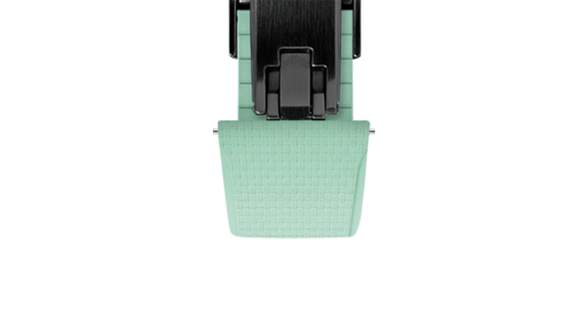 Mint Green Sailcloth CTS Rubber Strap for Cartier Santos de