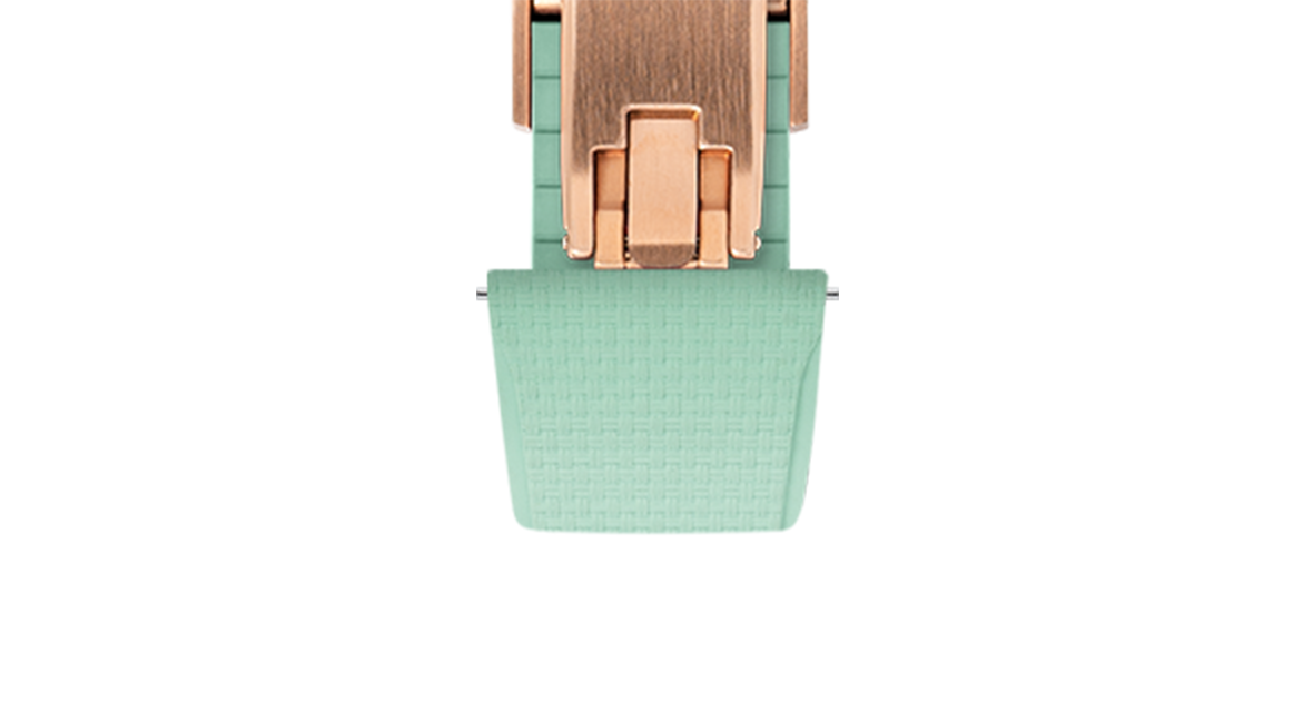 Mint Green Sailcloth CTS Rubber Strap for Cartier Santos de