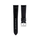 Delugs Black Shell Cordovan Slim Strap Handcrafted Leather Watch Strap