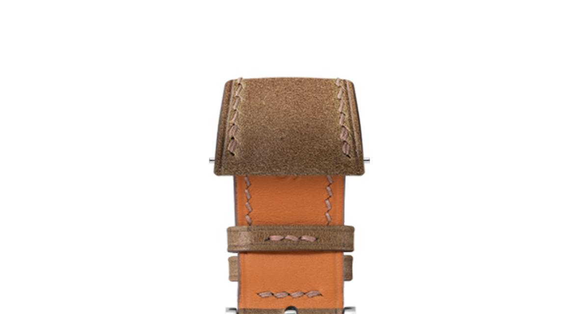 Cognac Shell Cordovan Slim Strap - Handcrafted Leather Watch Strap
