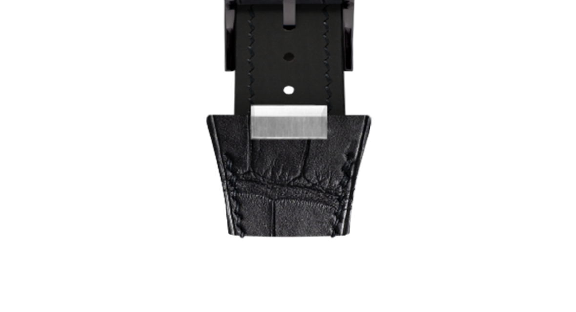 Matte Black Alligator Strap for Tissot PRX - Handcrafted Leather