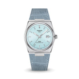 Delugs Matte Astral Blue Alligator Strap for Tissot PRX Handcrafted Leather Watch Strap
