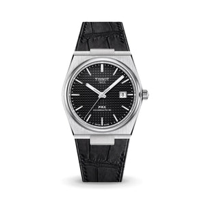 Matte Black Alligator Strap for Tissot PRX